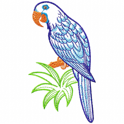 Parrots Embroidery Design 8